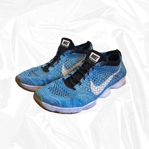Nike Blue Flyknit Zoom Athletic Sneakers